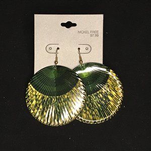 Beautiful Green and Gold Earrings